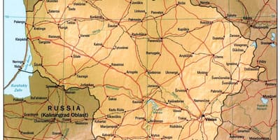 ਨਕਸ਼ਾ ਦੇ ਲਿਥੂਆਨੀਆ 1900